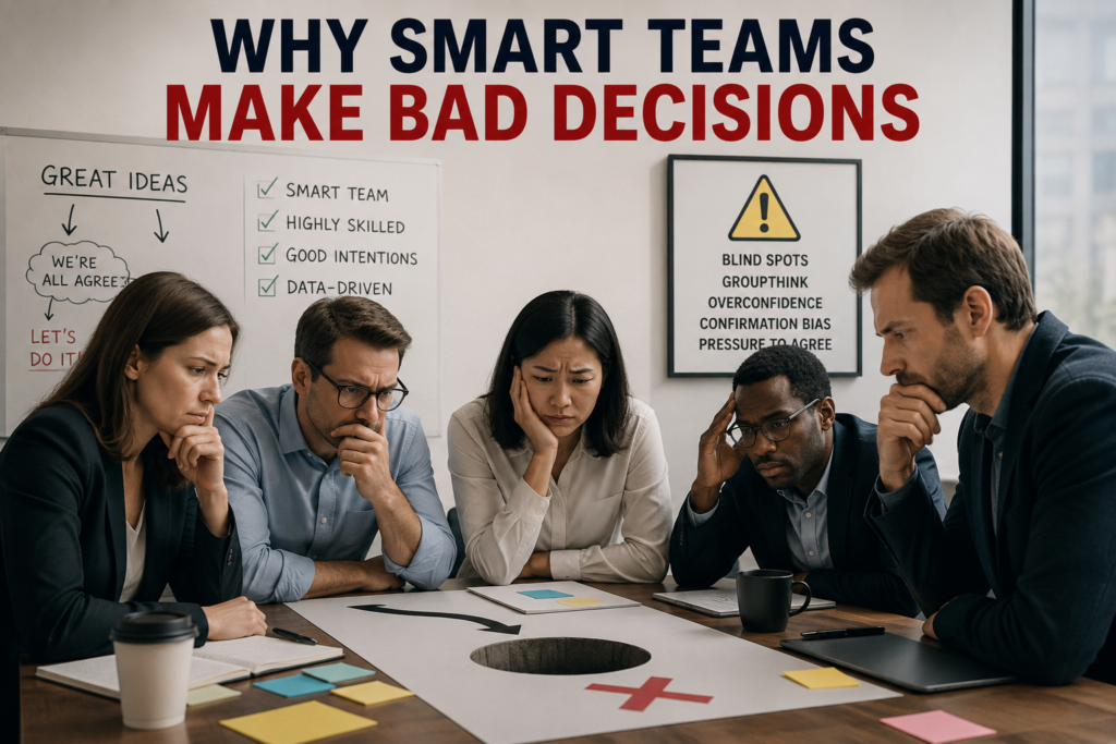 A team trying to make a decision.